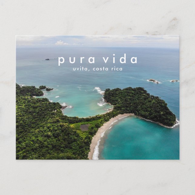 Cartão Postal Cartão-postal de Férias de Praia da Costa Rica (Frente)