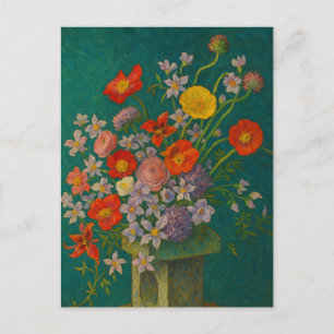 Cartão Postal Cartão-postal de flor em vase