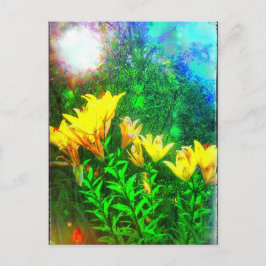 Cartão Postal Cartão-postal de flores amarelas