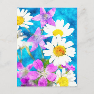 Cartão Postal Cartão-postal de flores de verão