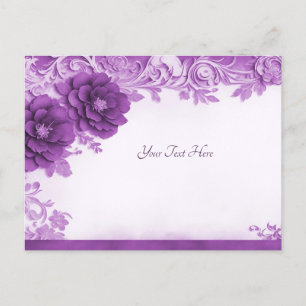 Cartão Postal Cartão-postal de flores roxas