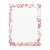 Cartão-postal de Folhas Rosa