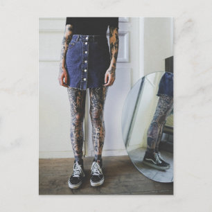 Cartão Postal Cartão-postal de foto bonito de tatuagem