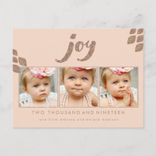 Cartão Postal Cartão-postal de Foto de Joy Xmas Joy Joy Joy Joy