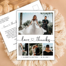 Cartão-postal de Foto para o casamento do Orçament