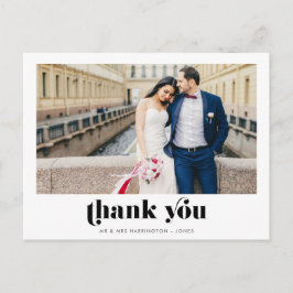 Cartão Postal Cartão-postal de Foto Retroativa Obrigado