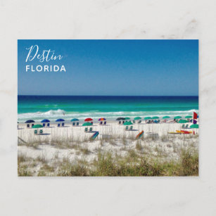 Cartão Postal Cartão-postal de fotografia de praia da Destin Flo