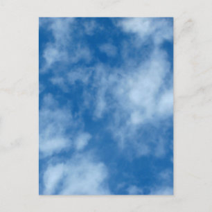 Cartão Postal Cartão-postal de fotografia do céu azul com nuve
