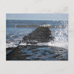 Cartão Postal Cartão-postal de Fotografia do Mar Rough