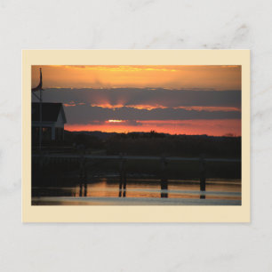 Cartão Postal Cartão-postal de Fotografia do Sunset Waterscape