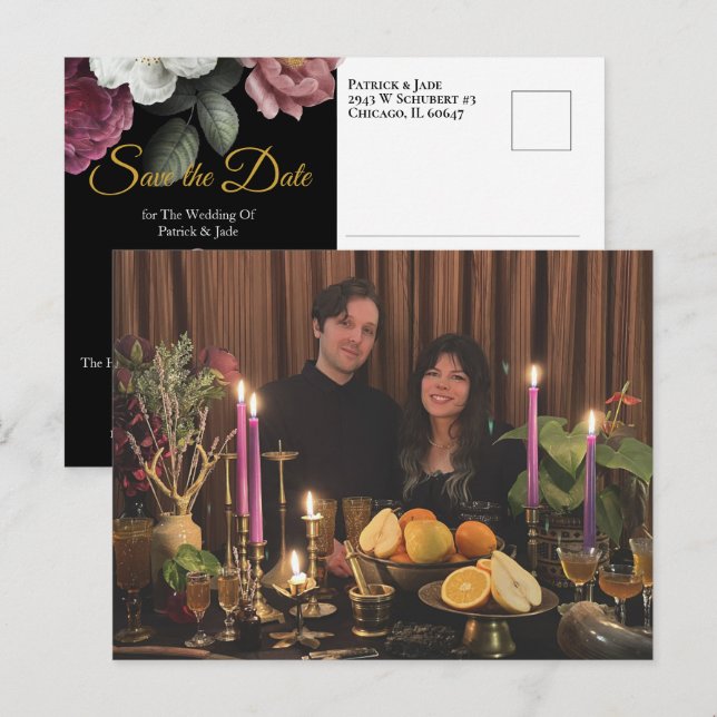 Cartão Postal Cartão-postal de fotos de Rosas em chamas (Frente/Verso)