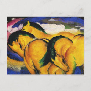Cartão Postal Cartão-postal de Franz Marc Little Yellow Horses