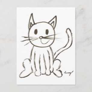 Cartão Postal Cartão-postal de Gatinho pintado