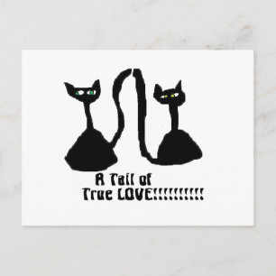 Cartão Postal Cartão-postal de gato com amor puro