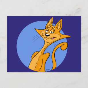 Cartão Postal Cartão-postal de Gato de Cartoon legal