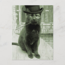 Cartão Postal Cartão-postal de Gato Engraçado Vintage Steampunk 