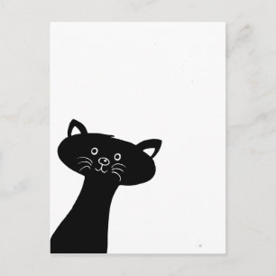 Cartão Postal Cartão-postal de gato preto