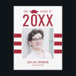 Cartão Postal Cartão-postal de Graduação de Color EDITÁVEL com S<br><div class="desc">Anúncio/convite de graduação moderna e na moda de Designs Berry Sweet. Visite nossa sala de exibição de design em www.berryberrysweet.com para designs de papelaria e presentes personalizados!</div>