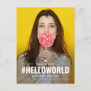 Cartão Postal Cartão-postal de Graduação de Cor Editável da 