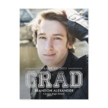 Cartão-postal de Graduação de Cor Editável do Vint