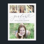 Cartão Postal Cartão-postal de Graduação de Cor Editável por Col<br><div class="desc">Anúncio/convite de graduação moderna e na moda de Designs Berry Sweet. Visite nossa sala de exibição de design em www.berryberrysweet.com para designs de papelaria e presentes personalizados!</div>