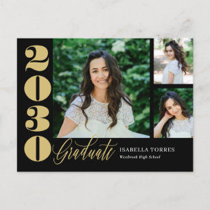 Cartão Postal Cartão-postal de Graduação de Cor Editável por Mom
