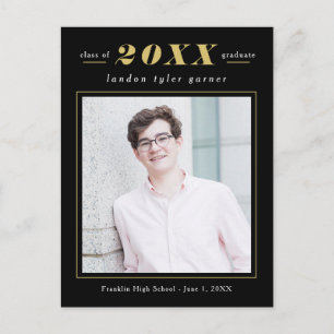 Cartão Postal Cartão-postal de Graduação de Cores Editável d