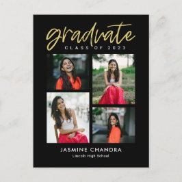 Cartão Postal Cartão-postal de graduação de cores editável notav