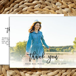 Cartão Postal Cartão-postal de Graduação de Fotos de Script Obri