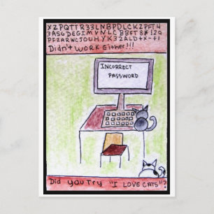 Cartão Postal Cartão-postal de Hackers Cat