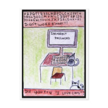 Cartão-postal de Hackers Cat