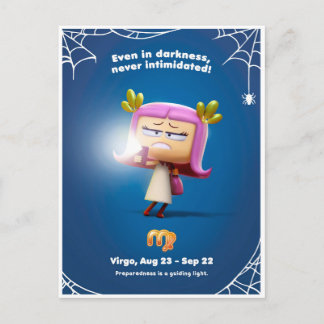 Cartão Postal Cartão-postal de Halloween para Virgo