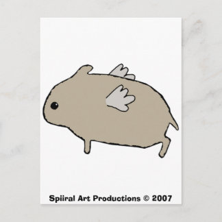 Cartão Postal Cartão-postal de Hamster Voador