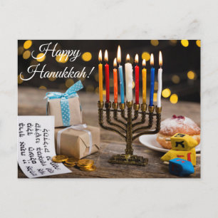 Cartão Postal Cartão-postal de Hanukkah feliz