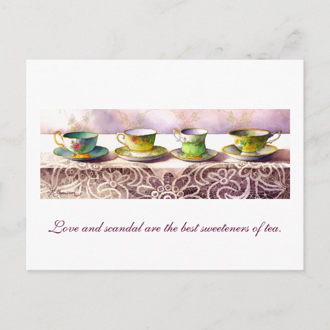 Cartão Postal Cartão-postal de Henry Fielding, linha de equipes, (Frente)