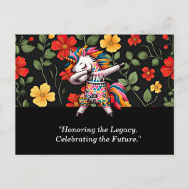 Cartão Postal Cartão-postal de Histórico Preto com Floral Vibran