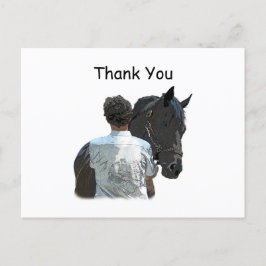 Cartão Postal Cartão-postal de homem segurando cavalos