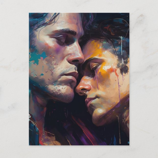 Cartão Postal Cartão-postal de Homens Apaixonados (Frente)
