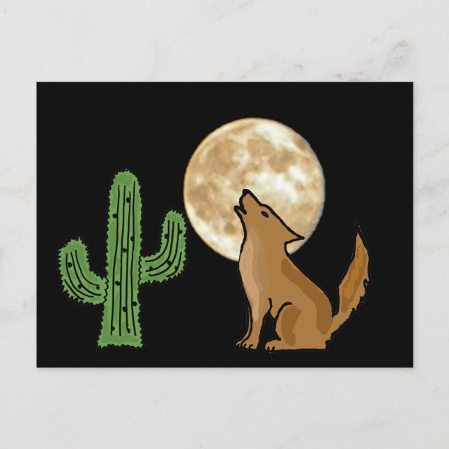 Cartão Postal Cartão-postal de Howling Coyote (Frente)