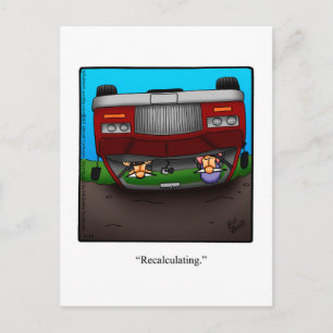 Cartão Postal Cartão-postal de humor engraçado para viagem rodov