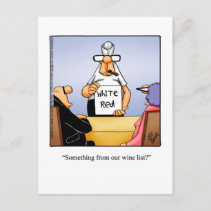 Cartão Postal Cartão-postal de humor engraçado para vinho