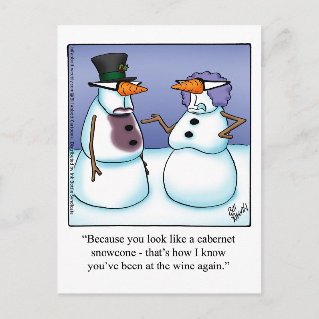 Cartão Postal Cartão-postal de humor engraçado para vinho (Frente)