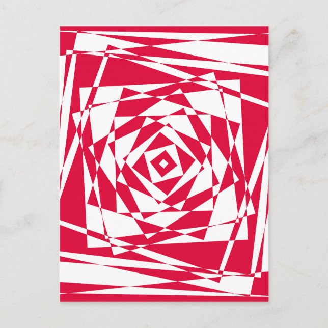 Cartão Postal Cartão-postal de ilusão óptica de Abstrato branco  (Frente)