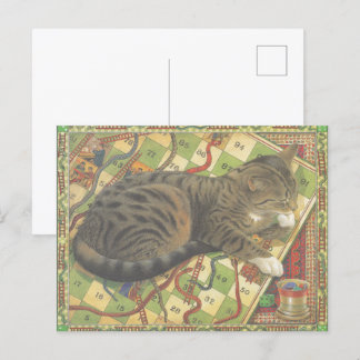 Cartão Postal Cartão-postal de Ilustração Cat