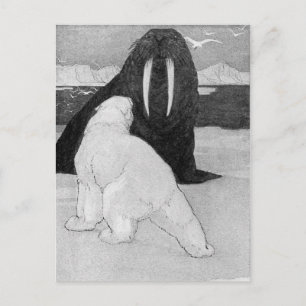 Cartão Postal Cartão-postal de ilustração clássico