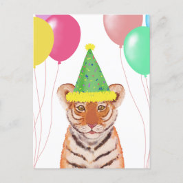 Cartão Postal Cartão-postal de Ilustração de Cubo de Tigre Cubo