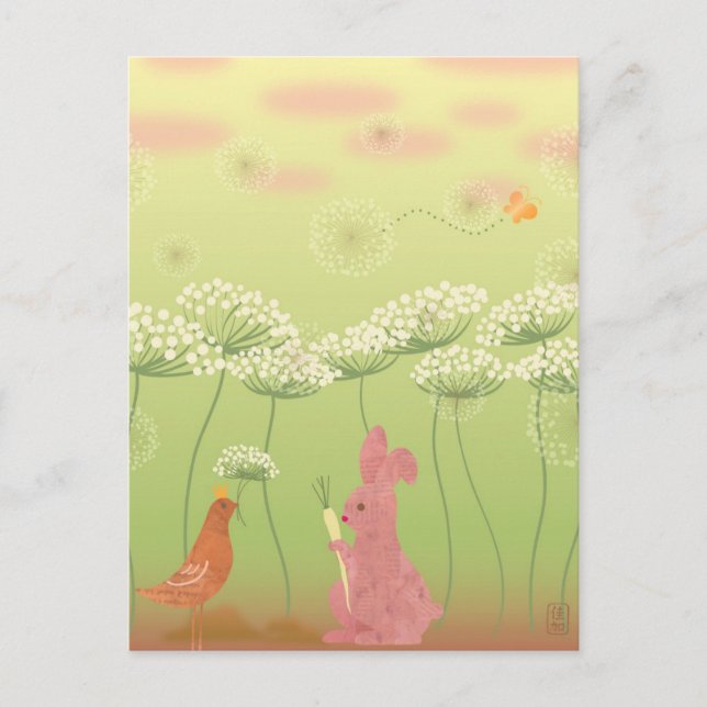 Cartão Postal Cartão-postal de Ilustração de Lugar da Rainha Ann (Frente)