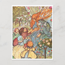 Cartão Postal Cartão-postal de Ilustração de Vintagem Fada