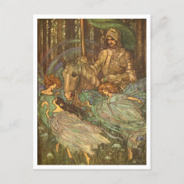 Cartão Postal Cartão-postal de Ilustração Vintage de Fairies Dan