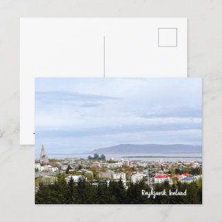 Cartão Postal Cartão-postal de Imagem Cityscape da Islândia Reyk